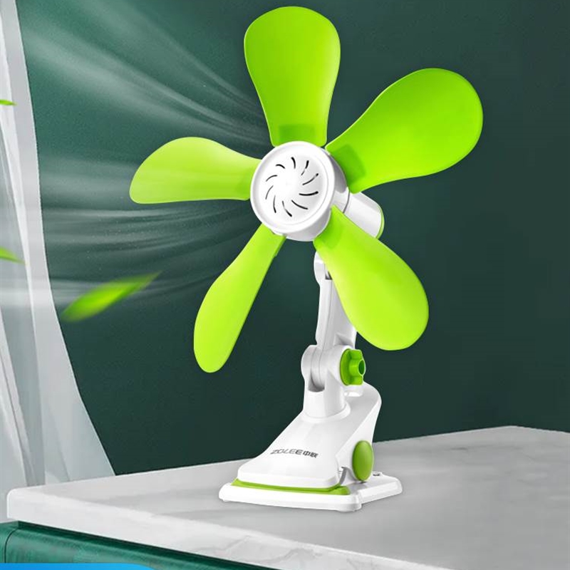 中联夹扇强风宿舍床上静音小型电风扇迷你家用床头软叶夹式小风扇