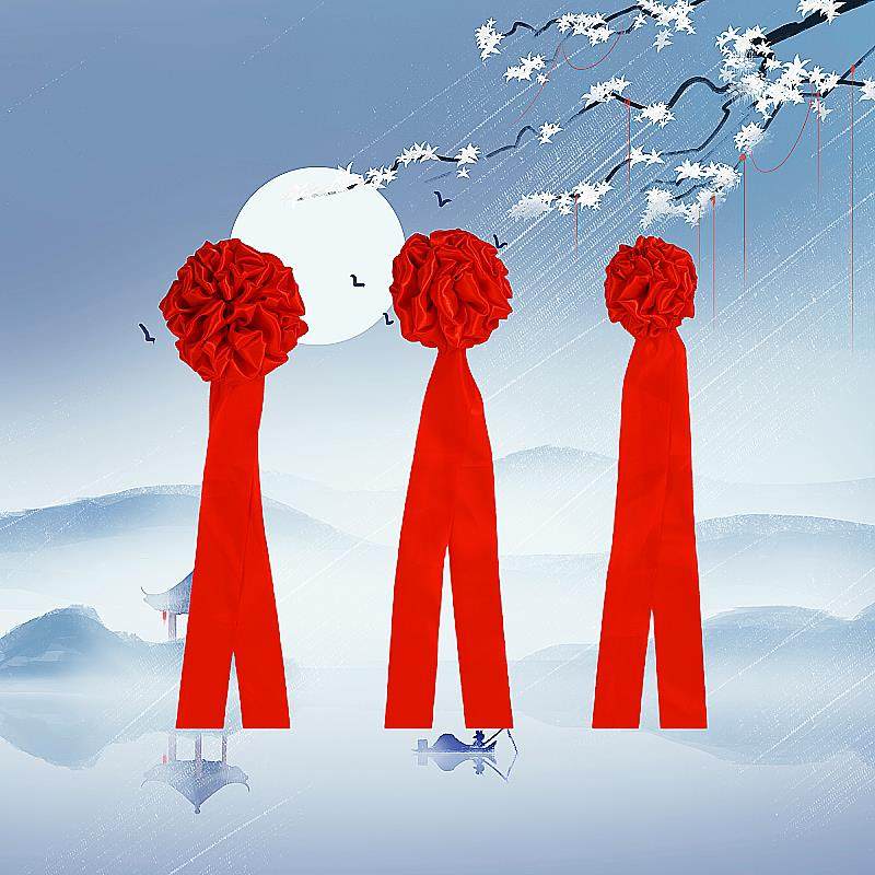 红色小花球装饰小礼物摆件挂饰迷你手工布料红花喜庆红绣球,特色手工艺,其他,淘宝优惠券,粉丝福利购,淘宝优惠卷