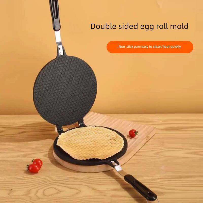 蛋糕模具蛋卷锅家用烘焙工具脆皮烤盘燃气专用板制作蛋卷机神器小