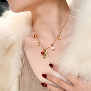 【徐海乔同款】莓拉「驮金载柿」马年气质项链/红绳手链新年礼物