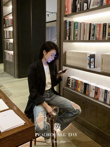 du家休闲设计感显瘦西装外套