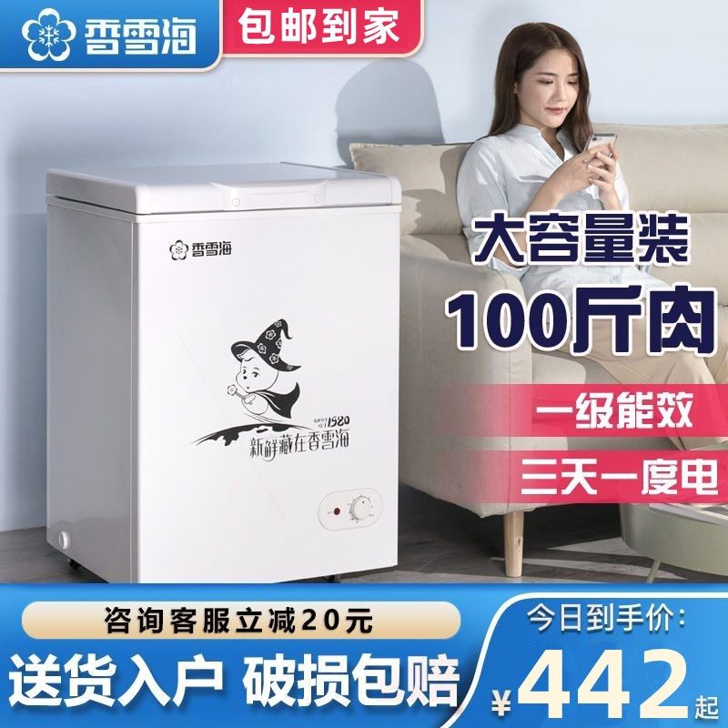 香雪海小冰柜冷冻冷藏家用冷柜小省电租房型电冰箱迷你大容量