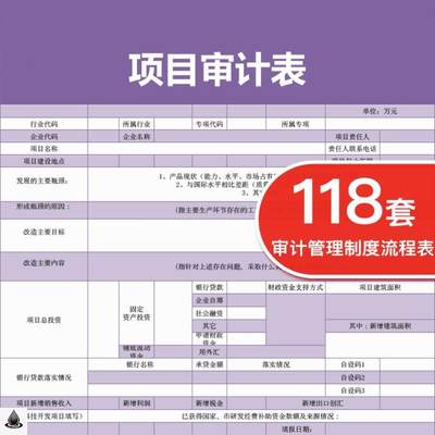 公司企业内部财务审计工作计划制度管理规定流程图电子表格模板