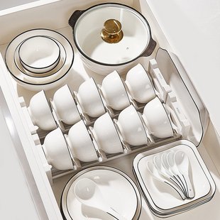 陶瓷碗碟套装 釉下彩新款 家用高颜值陶瓷碗盘饭盘简约面碗汤碗