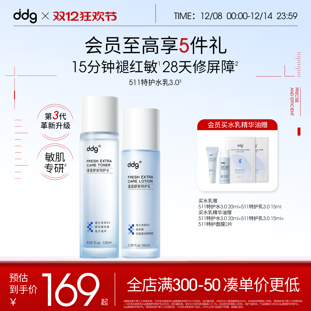 学生党闭眼入|ddg511特护水乳3.0