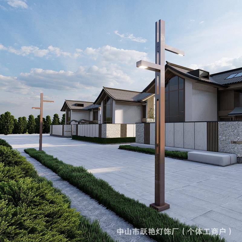4米市电庭院灯现代简约LED路灯户外防水广场商业街公园照明景观灯