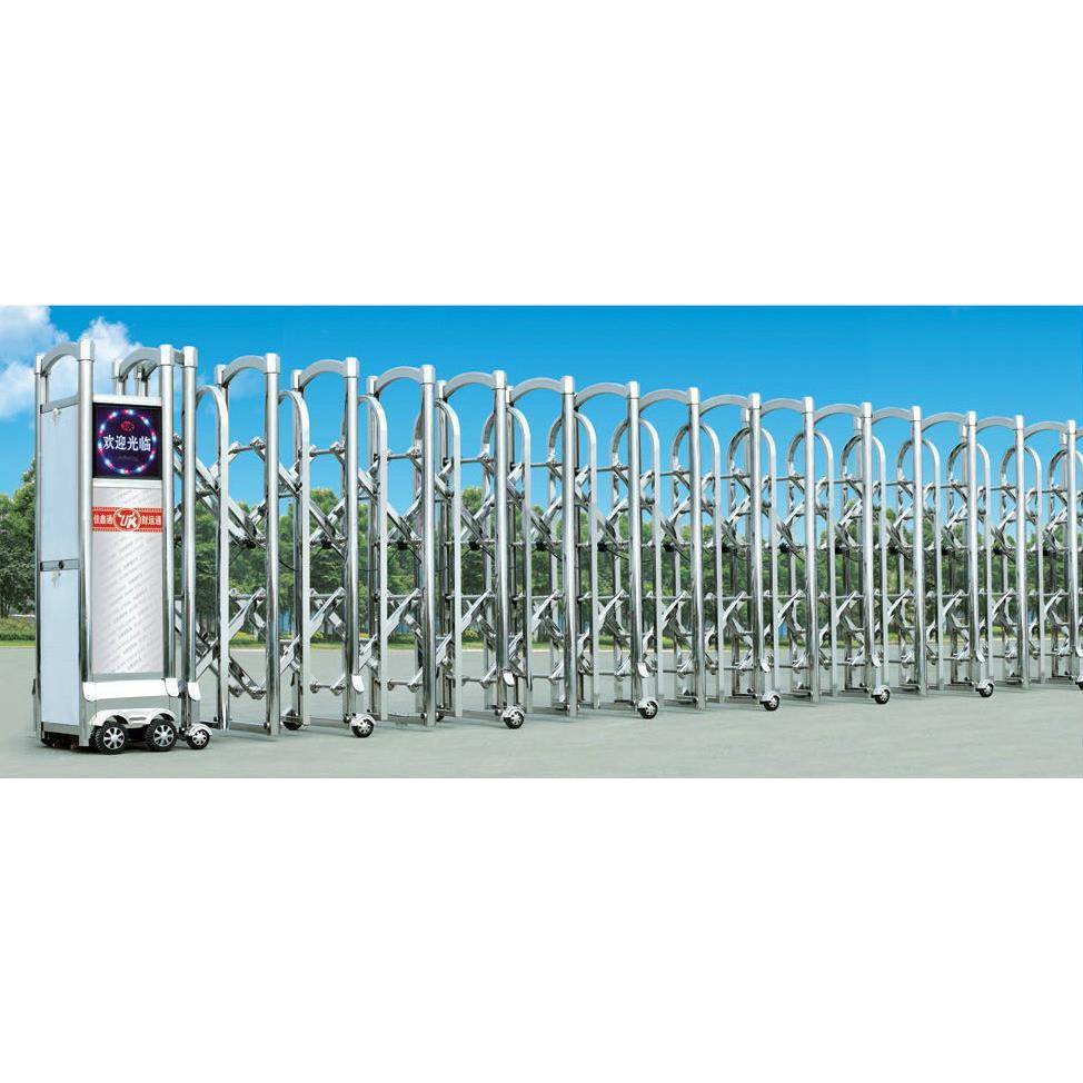 不锈钢电动门伸缩门工厂智能伸缩门厂房小区学校大门