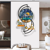 简约挂钟客厅2025新款 创意网红时钟家用轻奢挂墙石英钟静音高级表