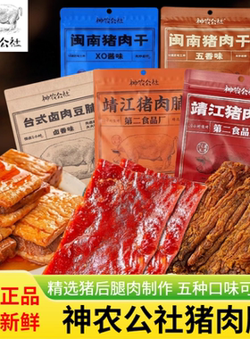 神农公社靖江猪肉脯108gXO酱肉铺闽南肉干休闲手撕原味特产零食品