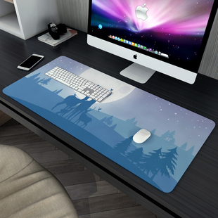 鼠标垫超大男女生电竞可爱卡通简约ps办公cad快捷键桌垫萨铂定制