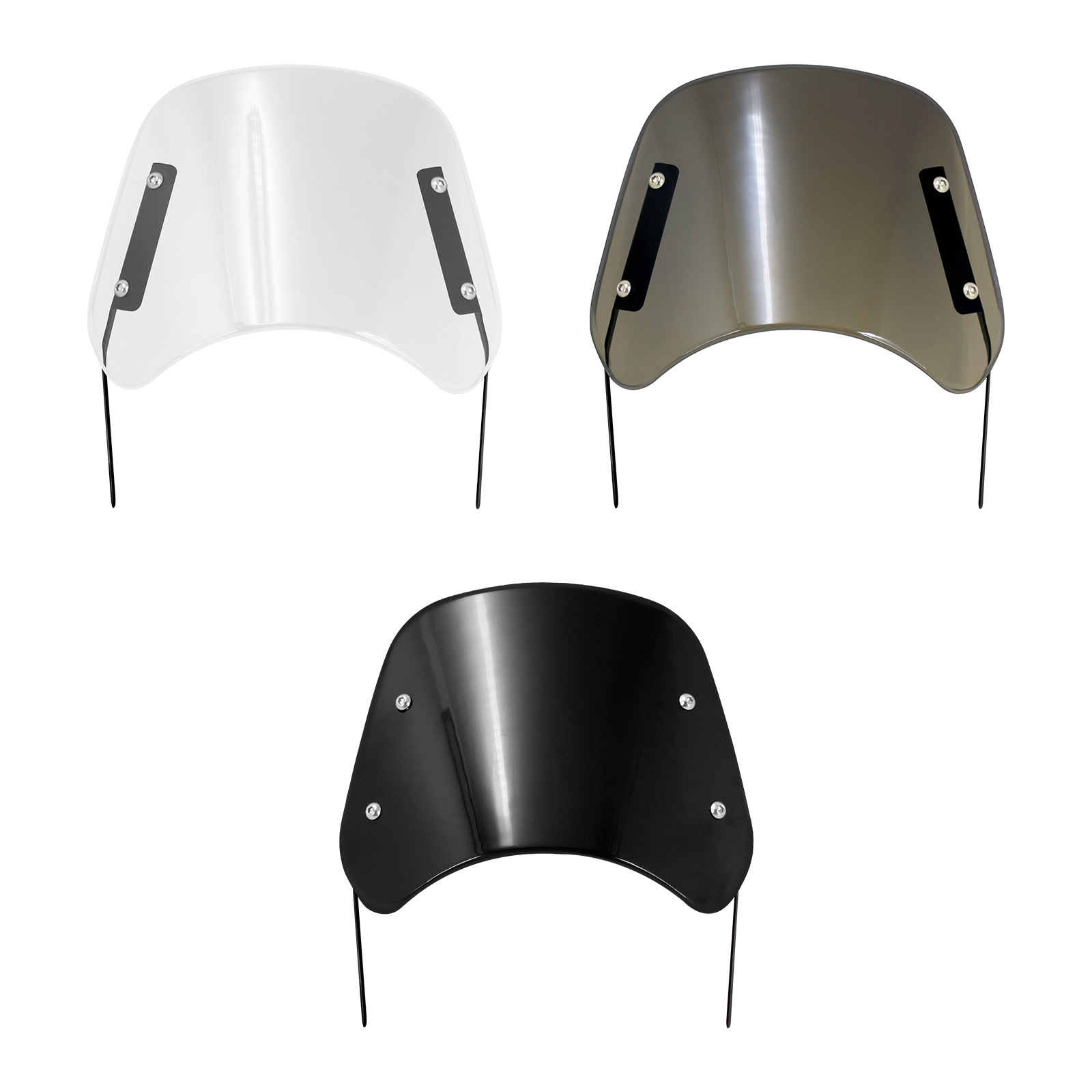 摩托车配件适用于大部分车型6.5寸/9.45寸挡风玻璃挡风罩复古风挡