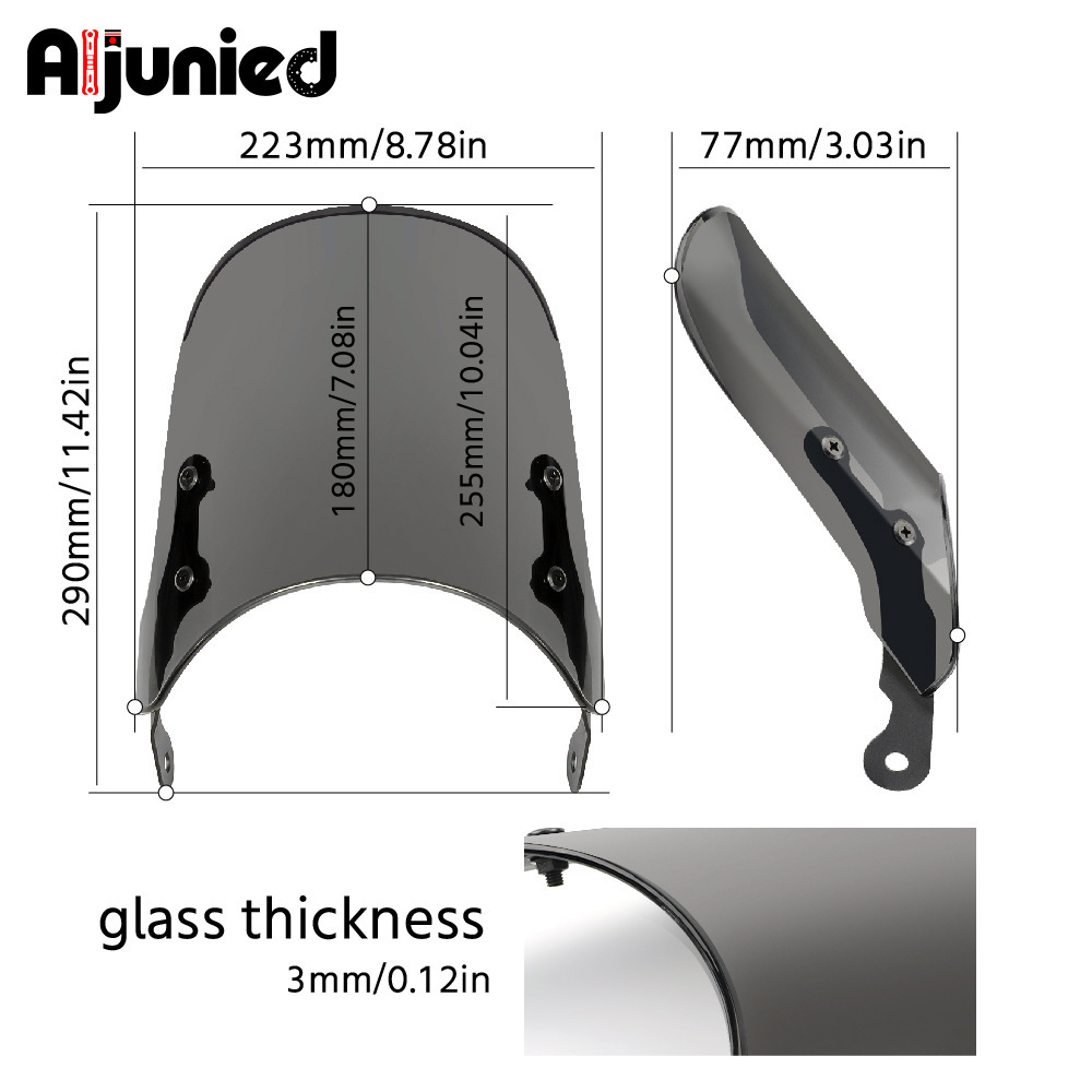 适用本田CB190SS CB400摩托车前挡风玻璃风镜导流罩风挡骑行配件