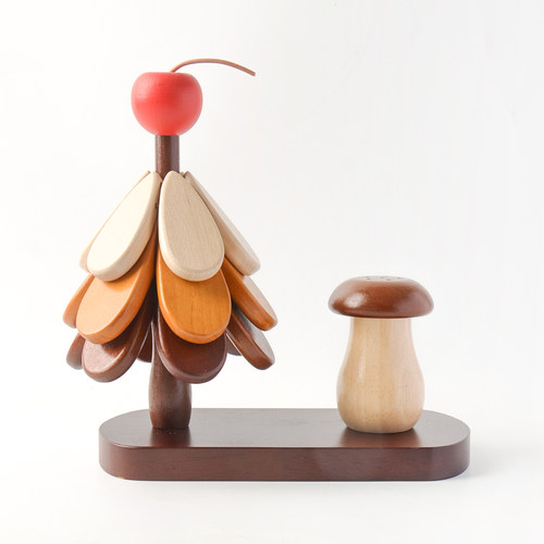 oakliving北欧ins风实木餐垫防滑隔热垫家用餐桌垫子餐垫牙签罐