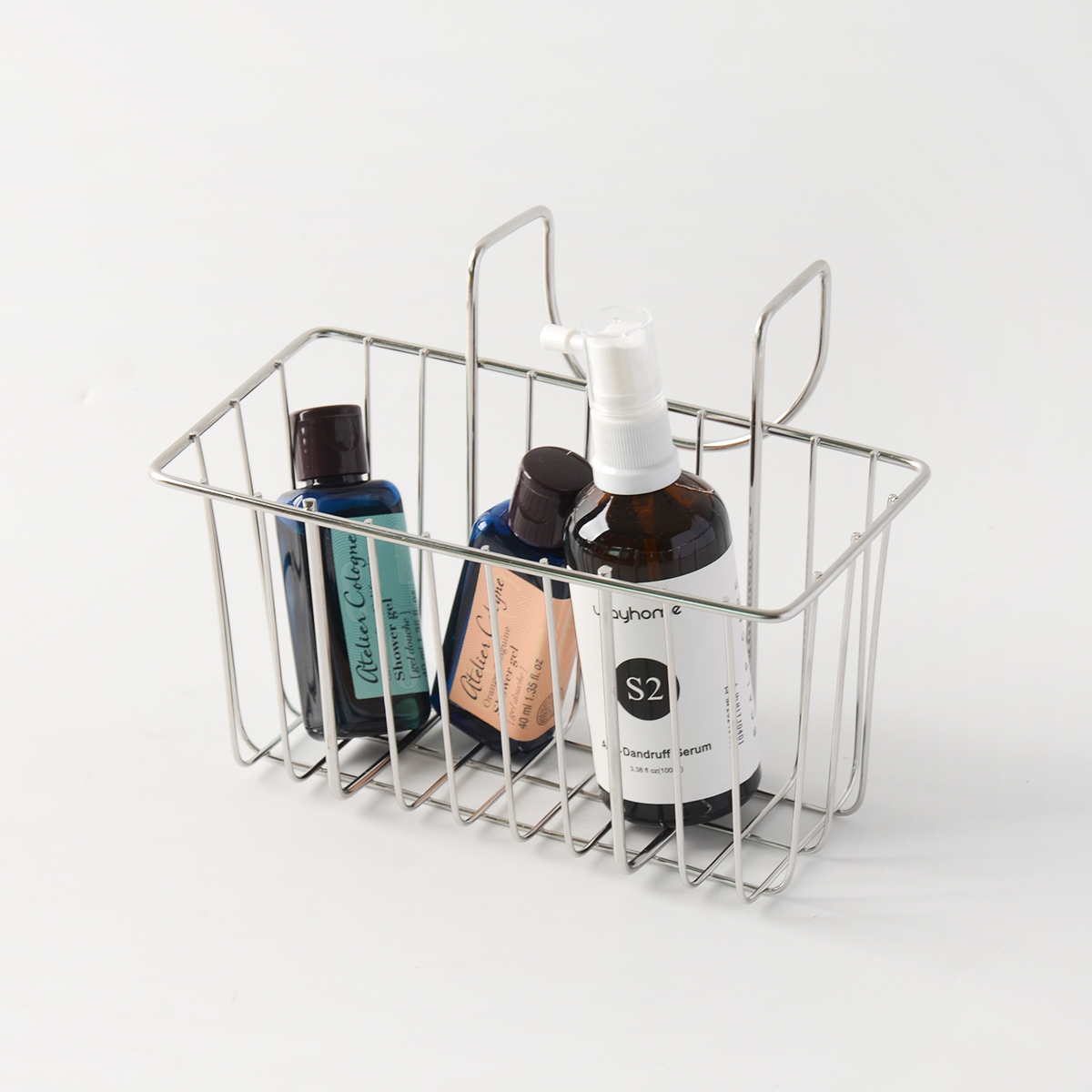 oakliving家用厨房不锈钢收纳篮沥水卫生间浴室置物篮洗漱收纳架