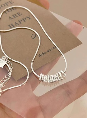 2025新款碎银子项链女小众轻奢不规则时髦百搭ins简约风锁骨定制