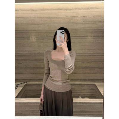 不冷BULENG（原cchun纯子）33羊毛针织衫女长袖秋冬显瘦打底上衣