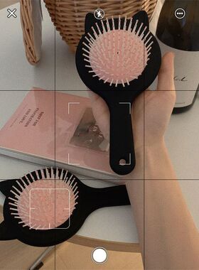 Jinsmon 猫耳朵气垫梳子磨砂按摩梳家用防静电不伤发气囊梳便携梳