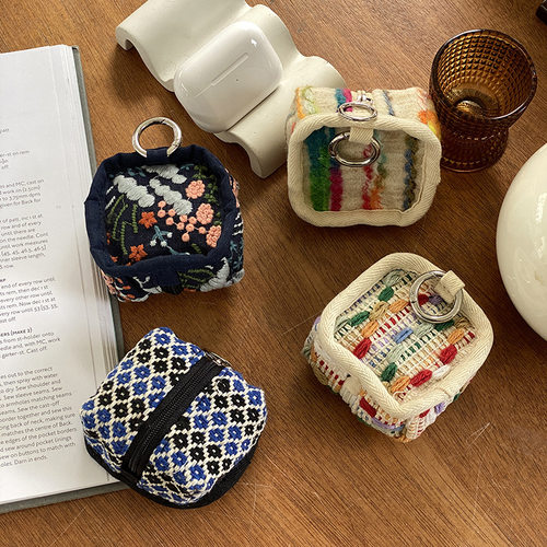 复古简约蓝牙耳机包迷你零钱包