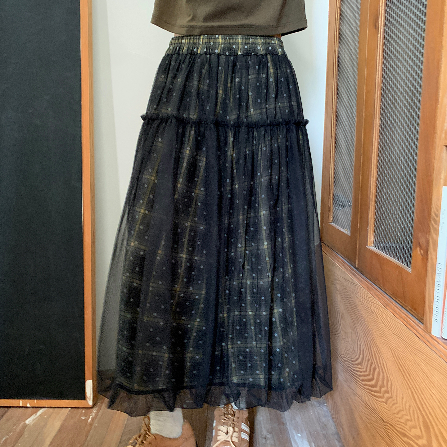 11/10 20:00【新品上新】尺尺间Lsland 网纱格子双层半身裙