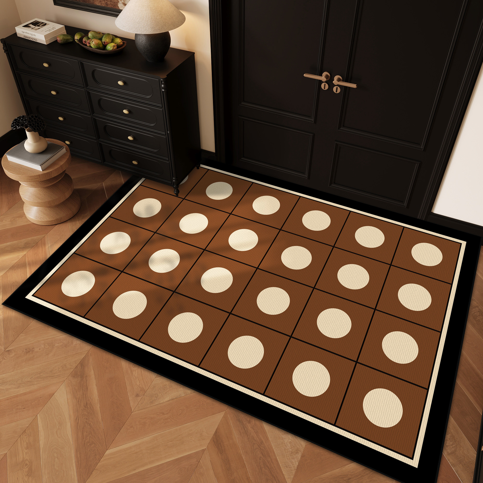 入户门地垫中古风高级感门口进门脚垫防滑垫耐脏复古地毯2025新款,居家布艺,入户地垫,淘宝优惠券,粉丝福利购,淘宝优惠卷