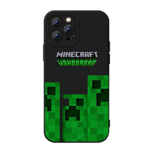我的世界手机壳苹果16pro华为pura70周边iPhone15Promax小米14游戏MC方块vivo苦力怕OPPO钻石剑13像素12适用x