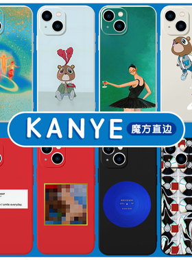 kanye手机壳苹果14华为mate60侃爷iPhone15Promax周边OPPO小米13美式嘻哈vivo12辍学熊west40同款11专辑x适用