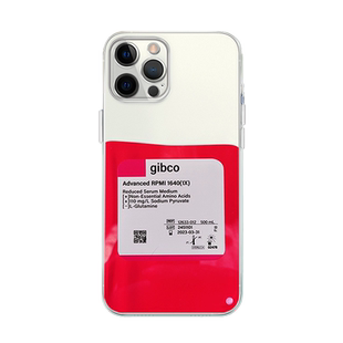 gibco培养基手机壳苹果14华为mate40学术iPhone15Promax科研人OPPO小米13标签vivo研究生12专用60细胞30适用x
