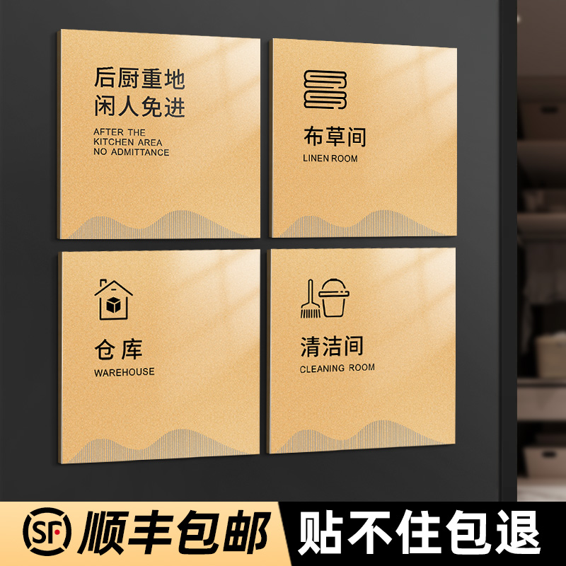 厨房重地闲人免进提示牌指示门牌