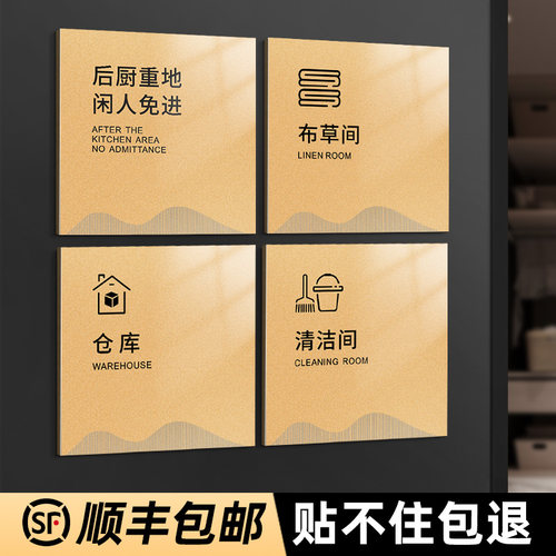 厨房重地闲人免进提示牌指示门牌