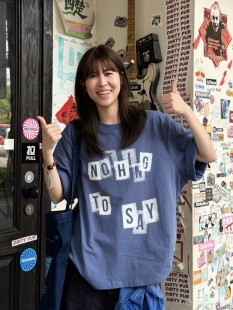 肥阿玛日系韩美式中性风男女慵懒风字母印花宽松帅气短袖T恤上衣