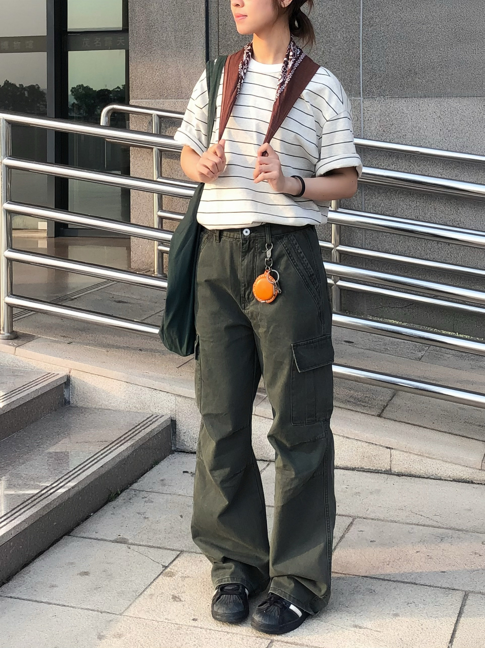 肥阿玛日韩ins美式复古潮牌工装裤男女宽松休闲百搭阔腿直筒长裤