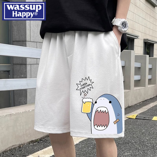 潮流百搭短裤男wassuphappy