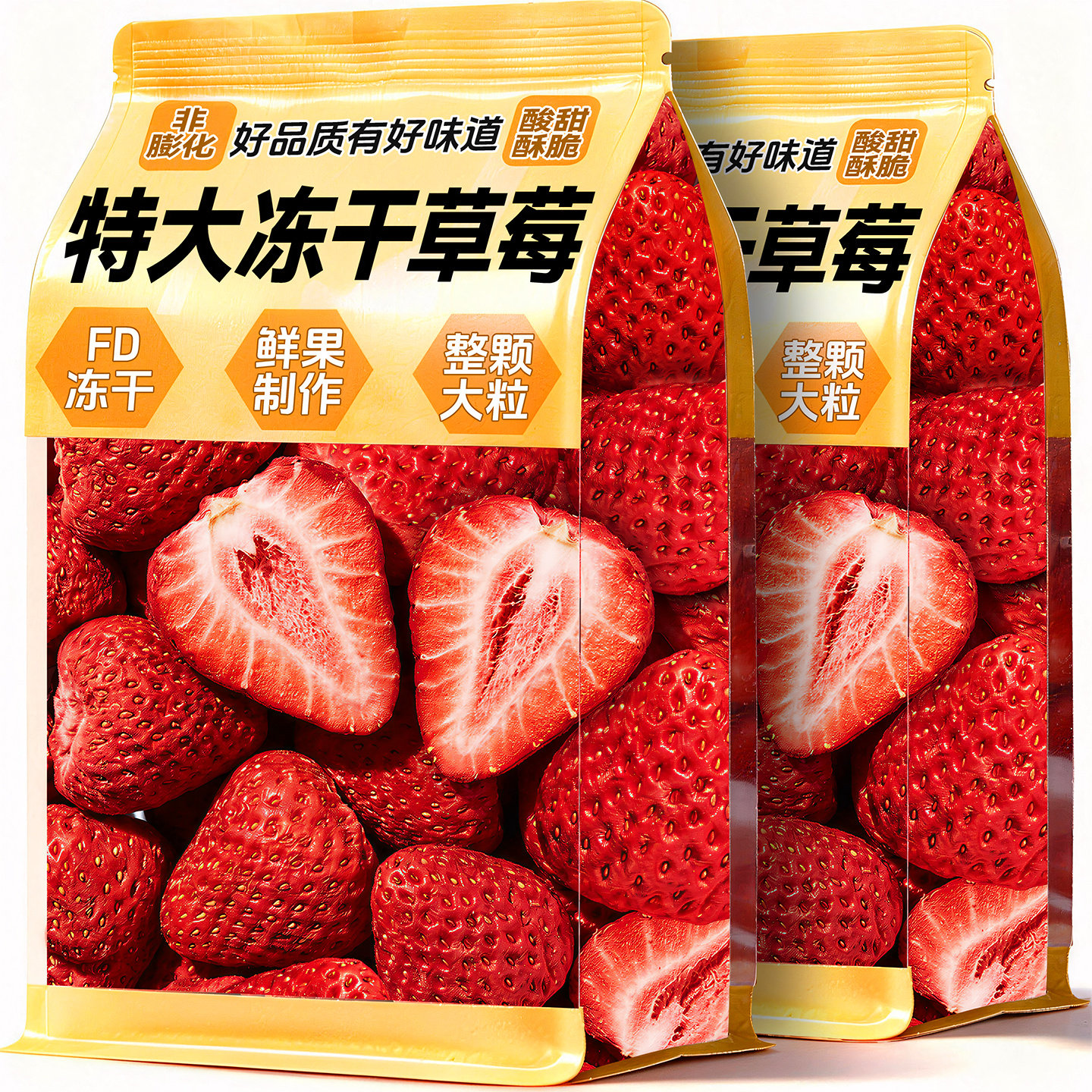 冻干草莓烘焙专用新鲜冻干果干雪花酥无添加剂休闲解馋零食旗舰店,零食/坚果/特产,冻干水果/冻干奶块/混合冻干,淘宝优惠券,粉丝福利购,淘宝优惠卷