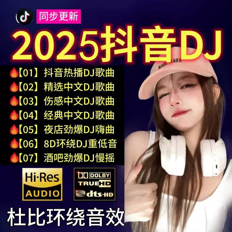 车载u盘2025新款抖音网红劲爆中文DJ无损高音质高品质音乐mp3优盘