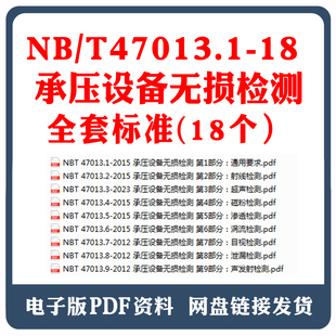 NBT47013.1~18承压设备无损检测全套标准nbt47013标准合集