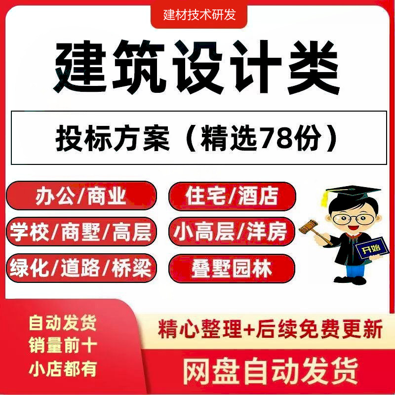 建筑工程设计投标书方案范本住宅办公楼景观图招投标文件
