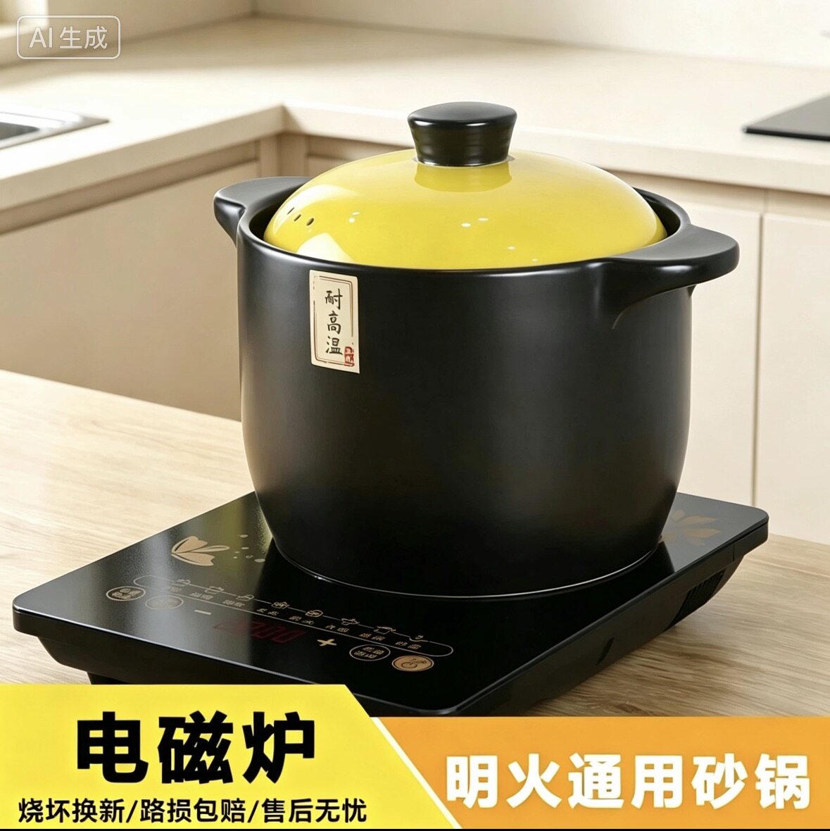 耐高温锂辉石电磁炉明火专用砂锅