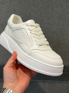 25春夏新款男士百搭舒适透气头层牛皮超轻厚底休闲鞋板鞋2BD435SK