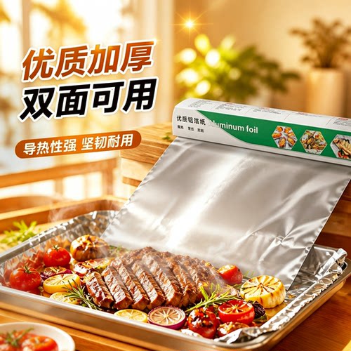 空气炸锅烤箱用双面免洗铝箔纸