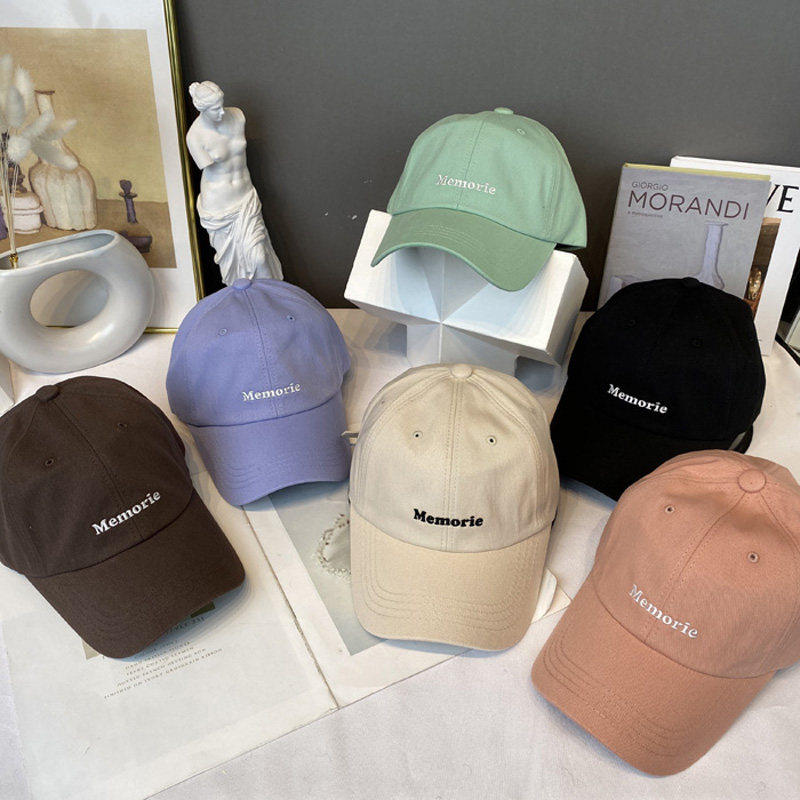 韩版刺绣字母鸭舌帽女软顶韩国东大门代购时尚休闲遮阳棒球帽春夏
