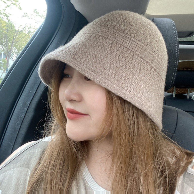 10.17现货韩版ins风毛线渔夫帽女秋冬韩国代购时尚百搭保暖毛线帽