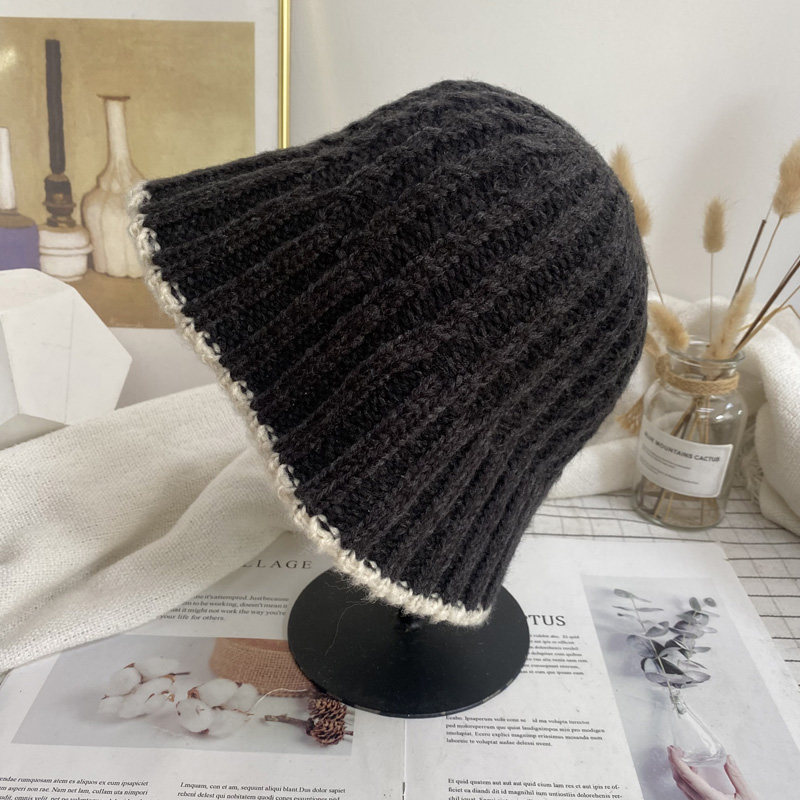 10.25现货韩版ins风毛线渔夫帽女秋冬韩国代购时尚麻花纹渔夫帽