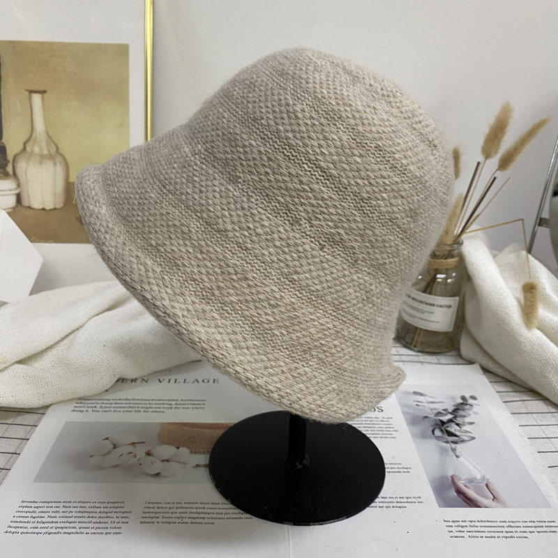 10.17现货女秋冬新款毛线渔夫帽韩国代购韩版简约休闲显脸小盆帽