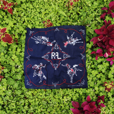 外贸出口rrl美式纯棉大方巾