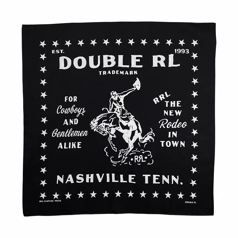 thumbnail for Export RRL American classic retro knight cotton square scarf bandana Ami Ka Turban accessories
