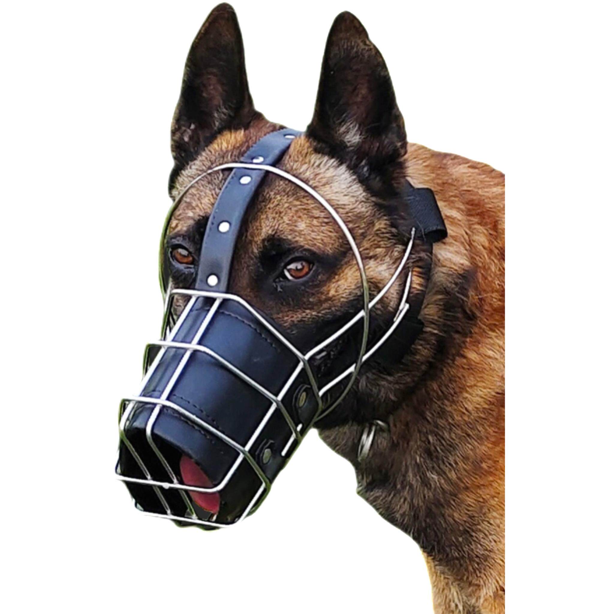 不锈钢中大型犬狗嘴套口笼防咬边牧马犬金毛猛犬杜宾比特犬口罩