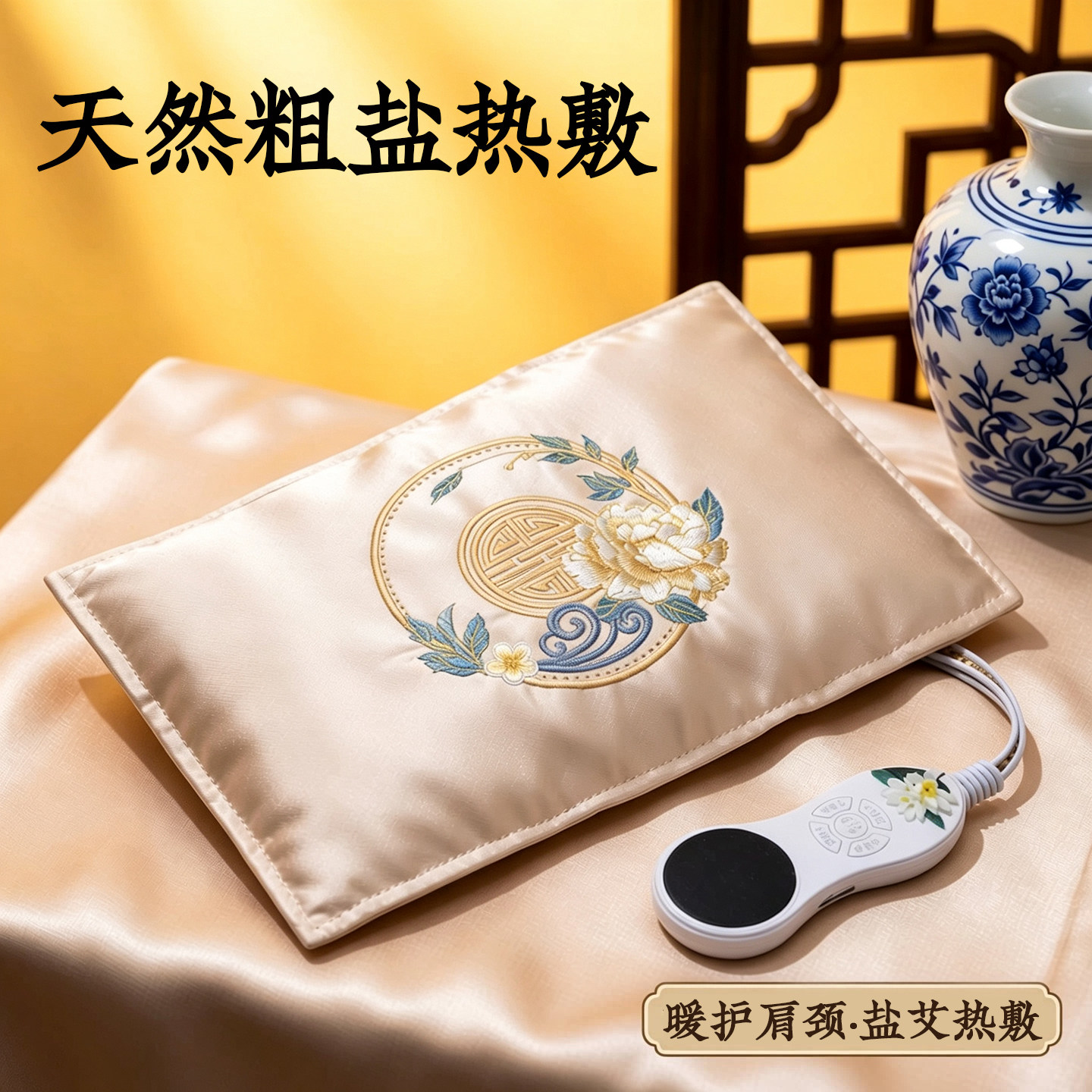 盐袋海盐热敷包理疗袋电加热粗盐肩颈肚子宫腰部带艾草灸全身通用