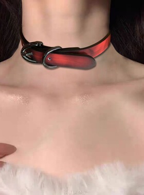 温感变色甜酷复古choker锁骨链