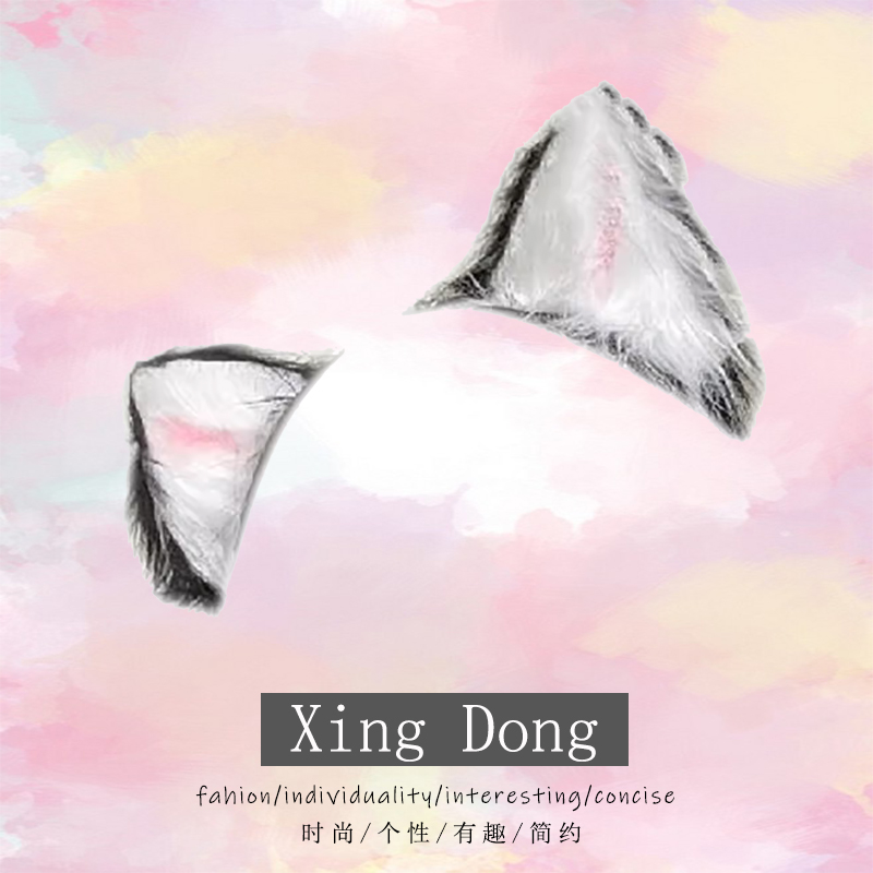 猫耳朵发夹对夹子手作仿真犬狼耳狐狸耳头饰日系可爱毛绒发箍发饰