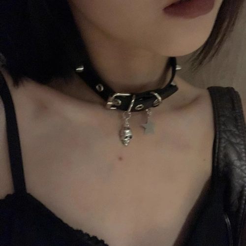 暗黑朋克y2k亚文化五角星项链